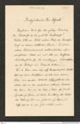 Nachlass Franz Steindachner, Brief von Eduard Graeffe an Franz Steindachner (1901?), Inv.Nr. 173.36, Seite 1